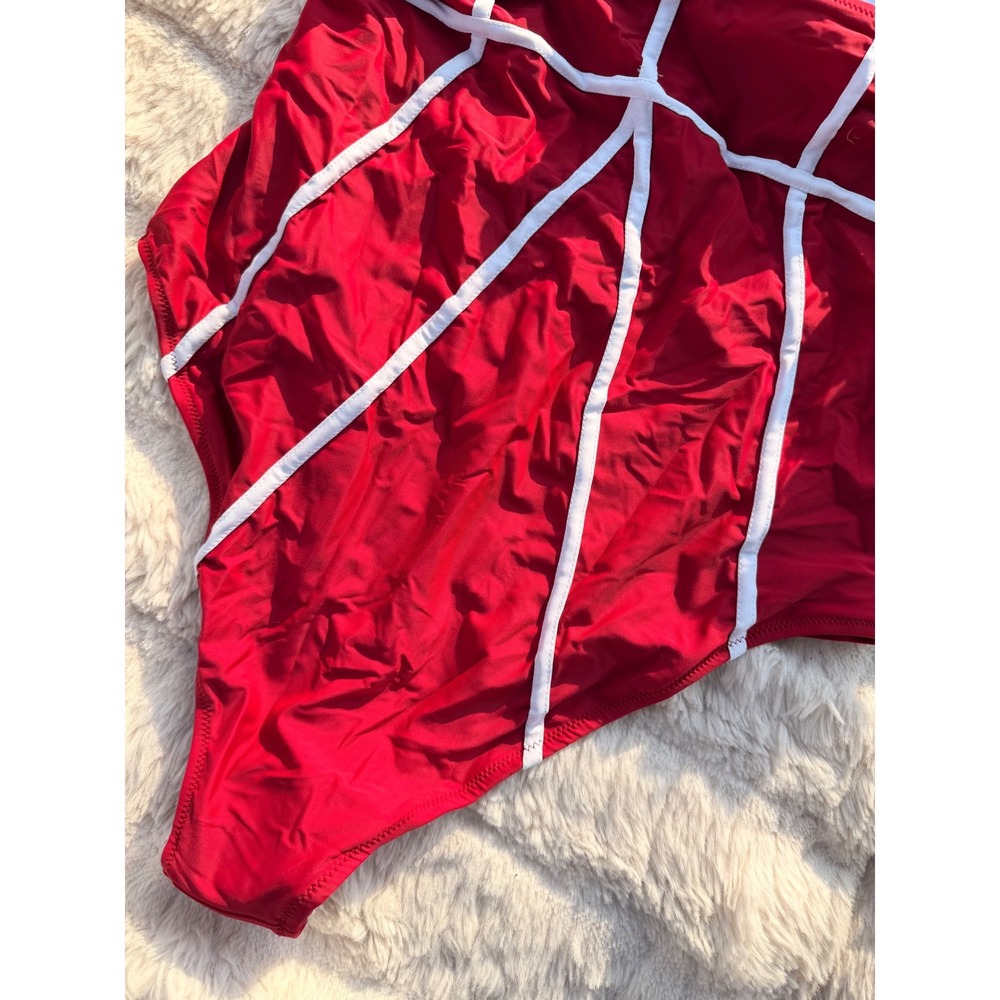 CUPSHE Red Bustier Structured One-Piece Swimsuit | NWT - SIZE XXL - Picture 6 of 9